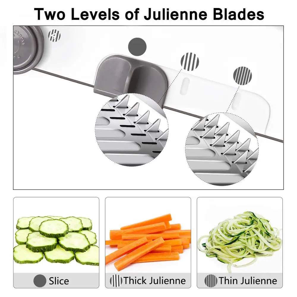 Professional 18 Adjustable Settings Stainless Steel Mandoline Slicer