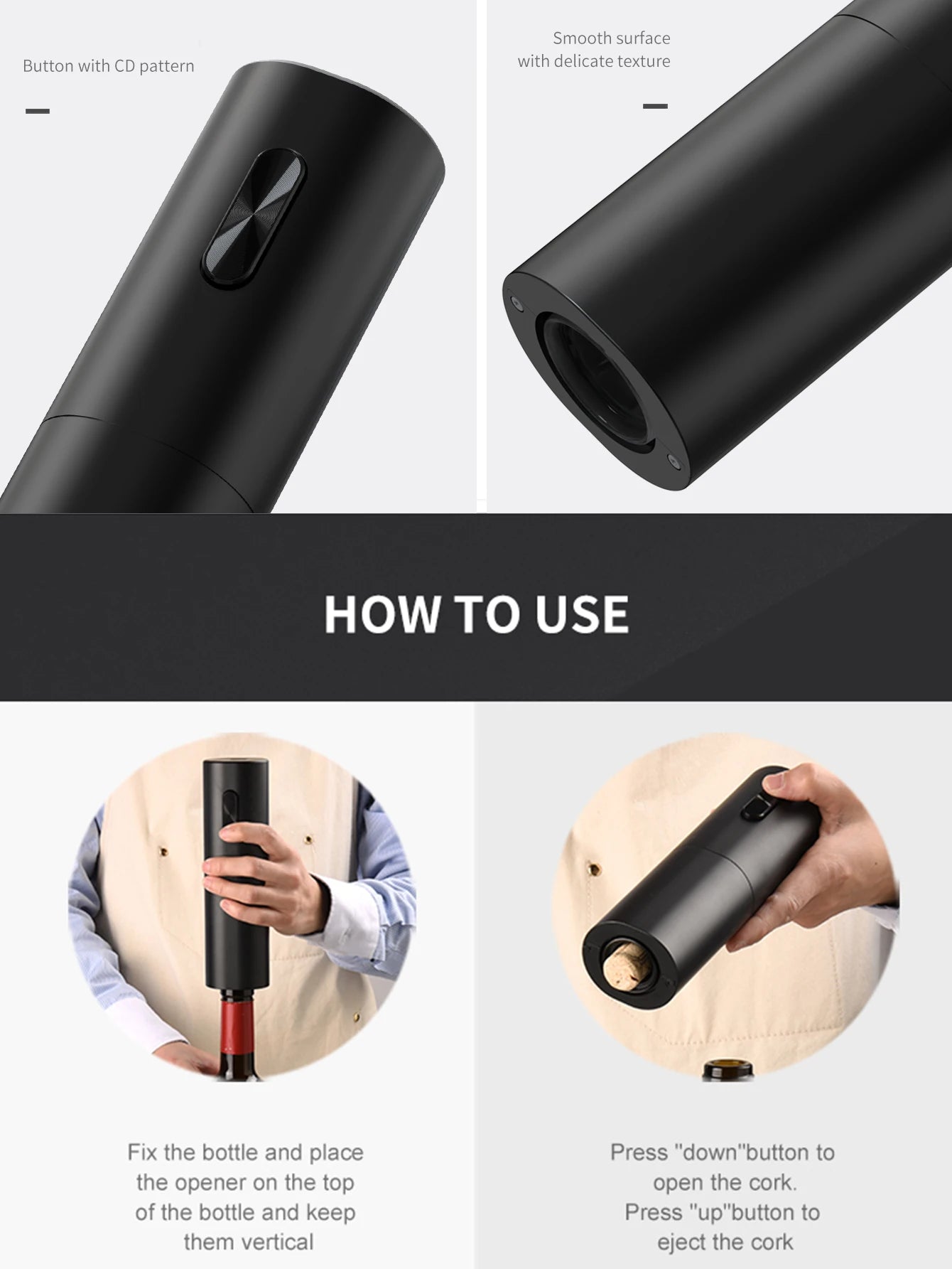 Electric Wine Corkscrew Set