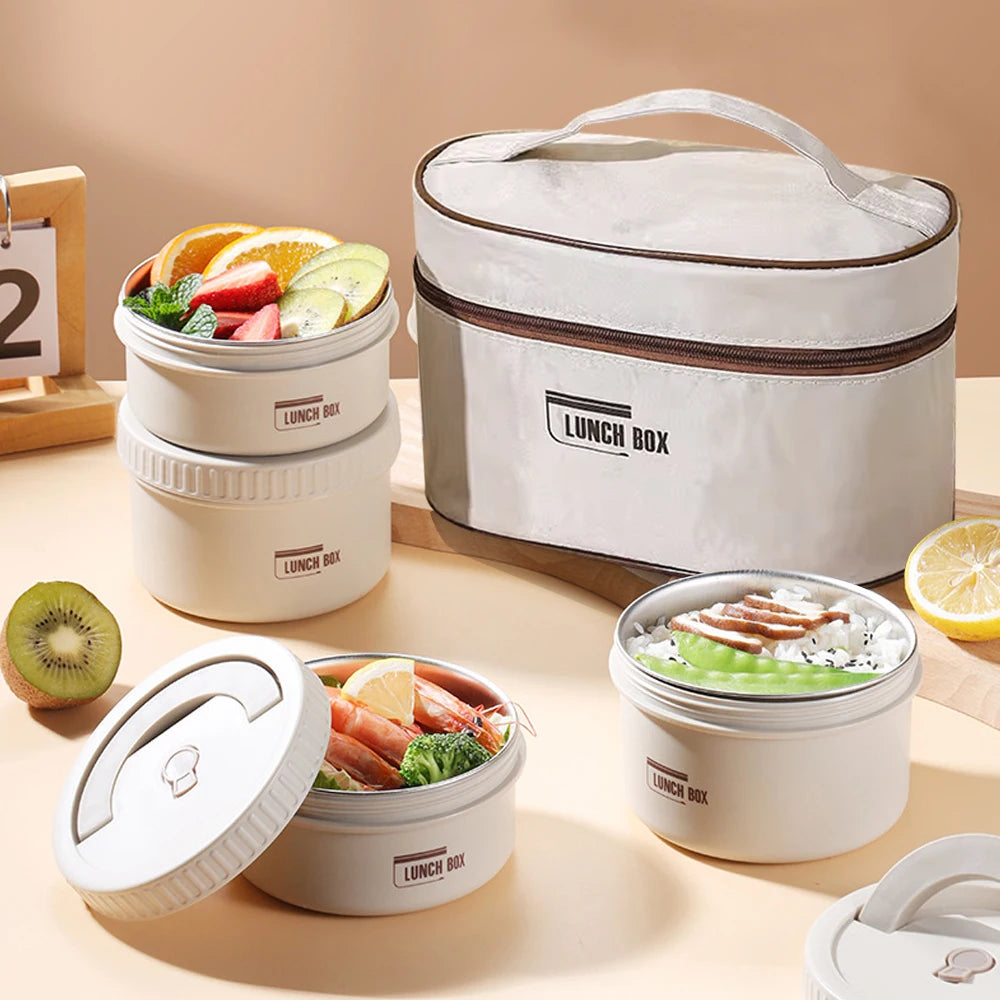 Large 4 pc Thermal Bento Style Lunch Box