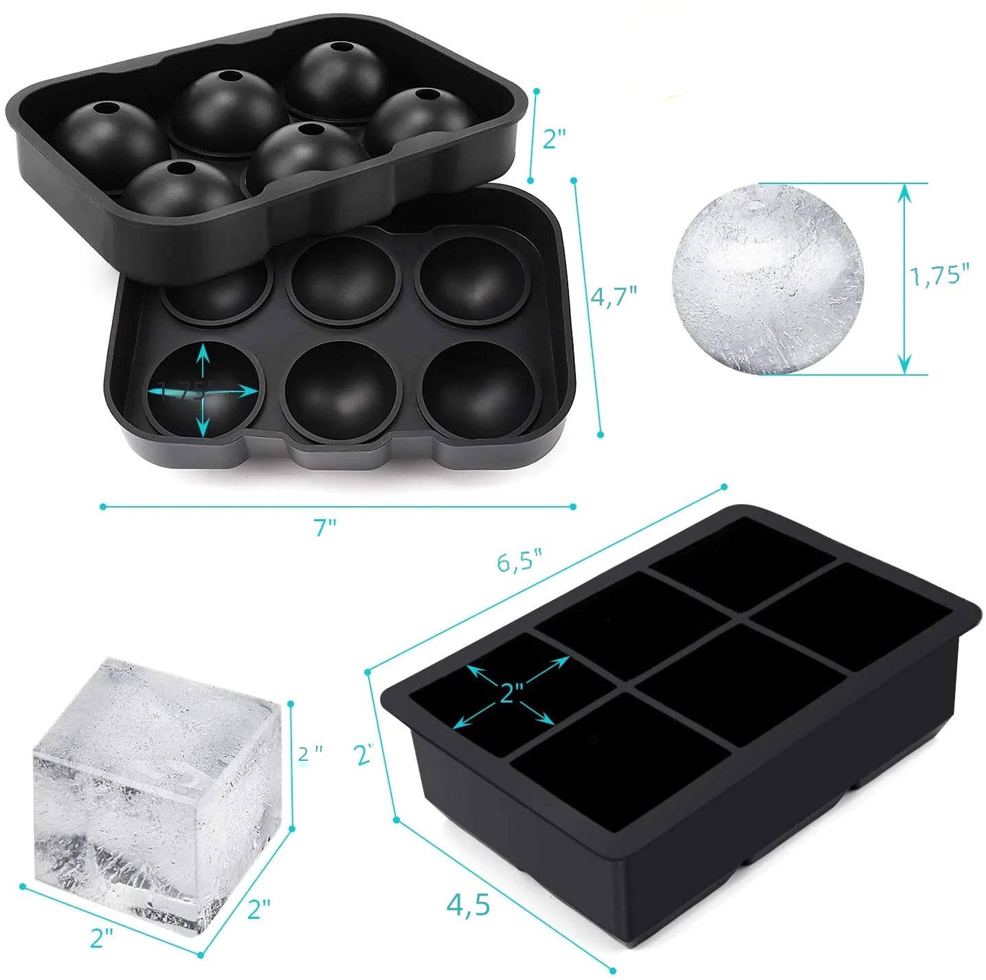 Food Grade Silicone Ice Cube Tray