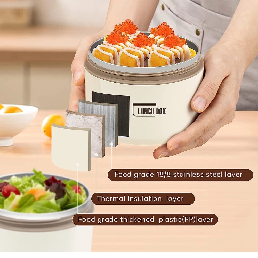 Large 4 pc Thermal Bento Style Lunch Box