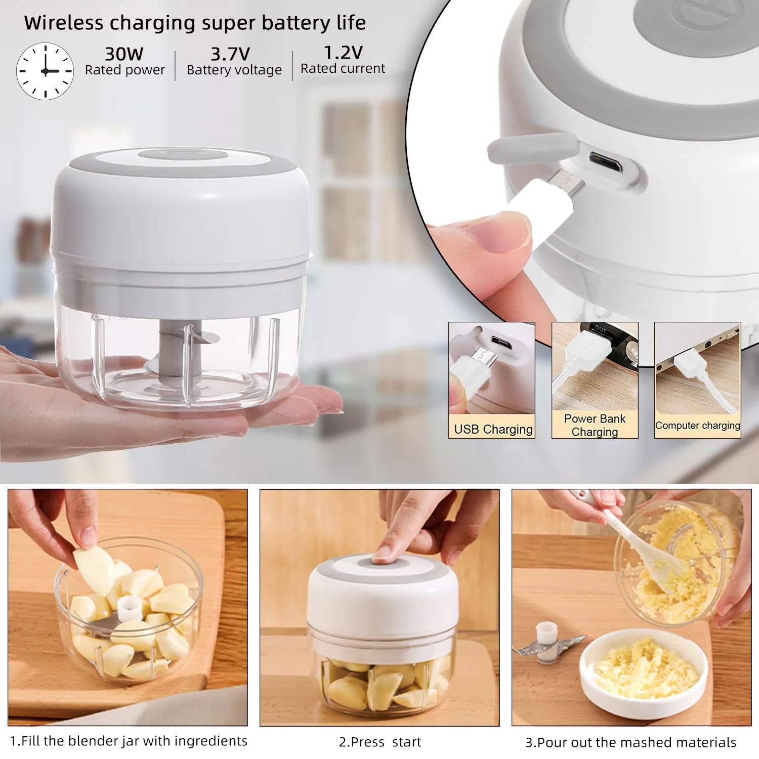 Wireless Electric Food Processor