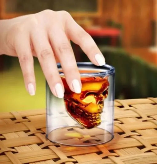Skull Head Whiskey Glass