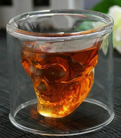 Skull Head Whiskey Glass